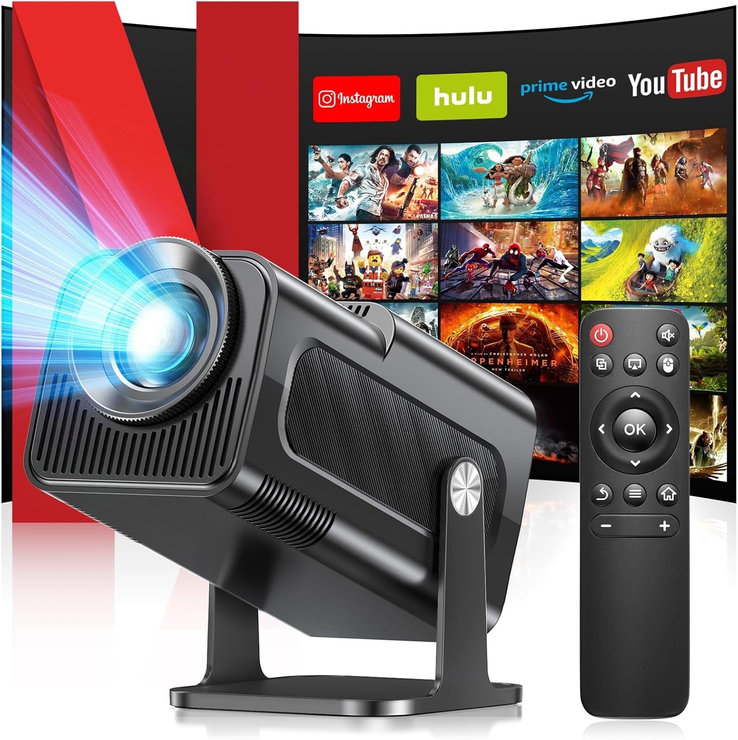 GAIMOO GM300 Proiettore 1920x1080P 4K Mini Proiettore Portatile 2026
