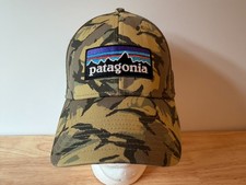 Patagonia Fitz Roy Mesh Green Camouflage Camo Snapback OSFA Trucker Hat Cap EUC
