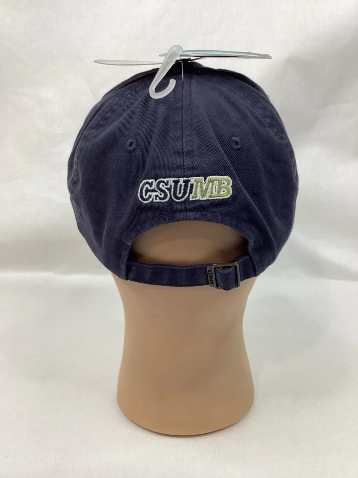 Gorra de béisbol CSUMB Otters Tokyodachi Zephyr Chibi Mascota azul marino ajustable nueva con etiquetas Foto 3 de 4