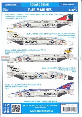 EDUD48095 1:48 Eduard Decals - F-4B Phantom II Marines VMFA-531 VMFA-513