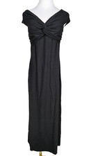 Reformation Midi Dress M Black Casual Comfort Off the Shoulder