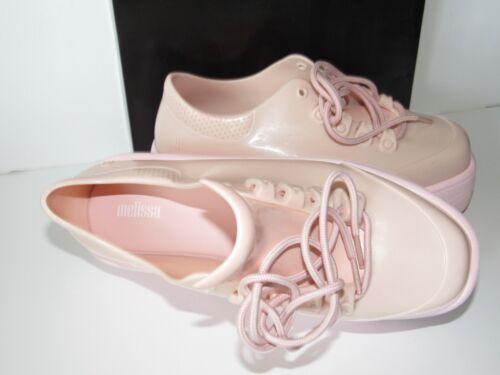 Melissa Womens sz 10 Pink Jelly Kick Off Lace-up Padded Platform Fashion Sneaker - Picture 13 of 16