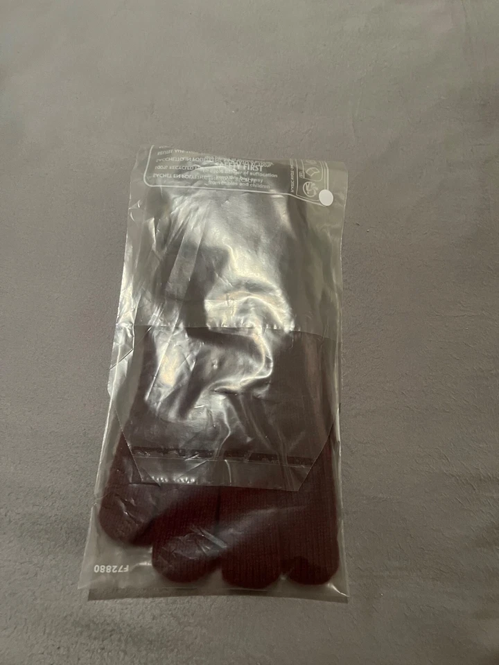 NUEVO CON ETIQUETAS LACOSTE Hombres Guantes Mitón Rojo 100% Lana Croc Logo RV045251 BZD Tejido Talla L Foto 2 de 4