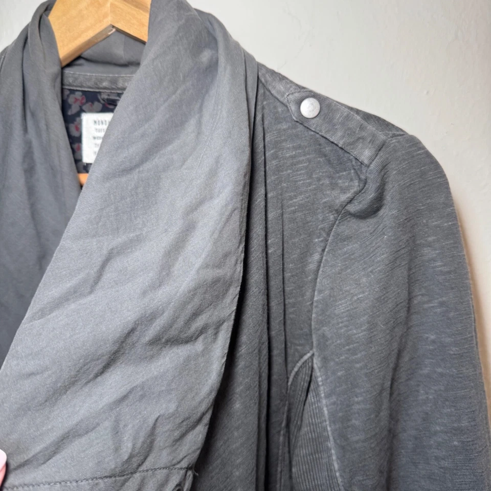 Saturday Sunday Anthropologie Jacket Women's SM Grey Lightweight Casual Snap - Image 3 of 4