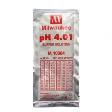 Milwaukee M10004 pH 4 Buffer Solution for Digital pH Meter Calibration, 20ml x 3
