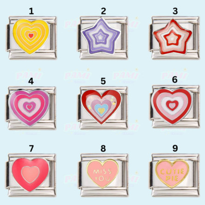 Italian Charm Herz Stern Miss Cutie modulares Glied passt allen klassischen Armband