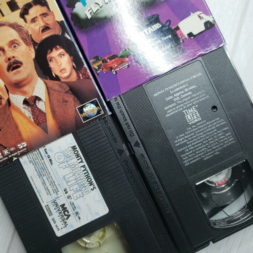 Monty Python's Flying Circus Lumberjack Song & The Meaning of Live VHS Lot of 2  - Image 4 of 4