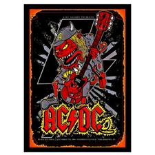 AC/DC Band Sticker Sign Vintage Replica Bass Guitar Player 4 Sizes