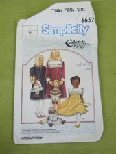 Vintage Simplicity Cinderella Girls Dress Size 7 Pattern 6657