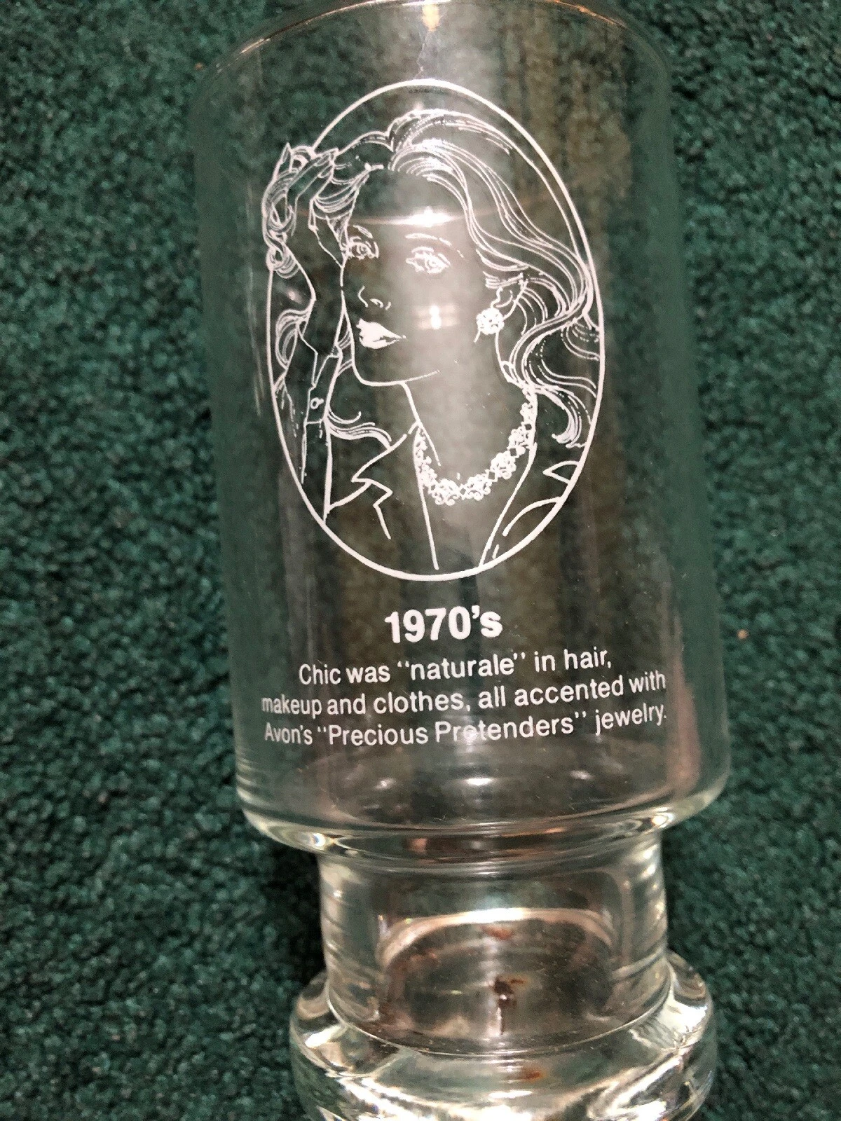 Avon Advertising Tumblers Gibson Girl Flapper Age Fashion Set of “6”Glasses