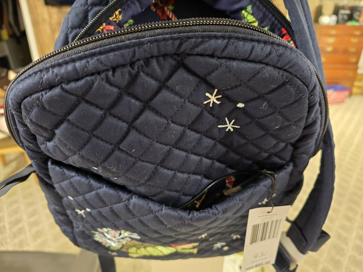 NWT Vera Bradley Women\'s Cotton Small Backpack, Santa Turtle  Cotton Vera Bradley - Brandclub - Vera Bradley Women main image 3