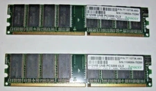 Apacer DDR1 SDRAM 512MB - 1GB Total UNB-PC3200 CL3 77.10736.46g Lot of 2