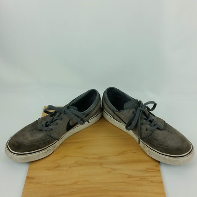 Nike Zoom Stefan Janoski SB Gray Skateboarding Shoes Men's Size Black  Swoosh