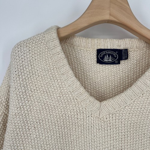 Maglione maglia grossa vintage Boathouse Fila uomo taglia XL pescatore costale cotone nautico - Foto 6 di 11