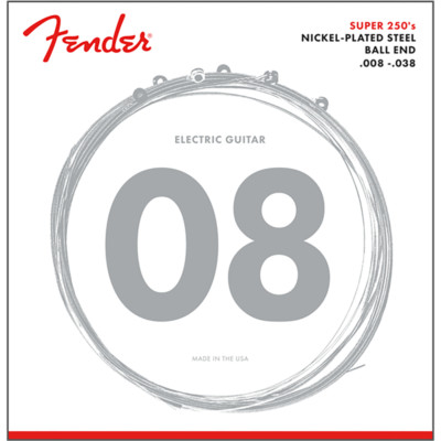 Fender Super 250's Nickel-Plated Steel Electric Guitar Strings   250XS   8-38