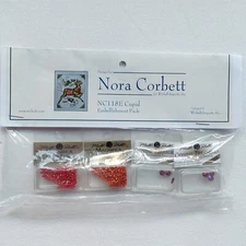 Cupid Cross Stitch Reindeer Embellishment Pack Nora Corbett NC118E