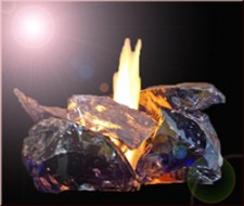 Dekosteine, Bio Ethanol, Gelkamin Ziersteine blue