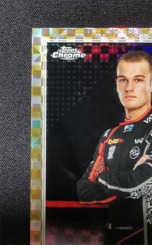 2022 Topps Chrome Formula 1 F1 F2 Amaury Cordeel #98 Gold Checker Flag /50 - Picture 2 of 6