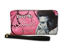 Elvis Presley Zipper Wristlet Wallet Love Me Tender  Print - Licensed New