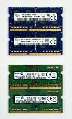 Samsung and SK Hynix Memory for Laptop Replacement 4 GB 2Rx8/ 1RX8 Lot of 4