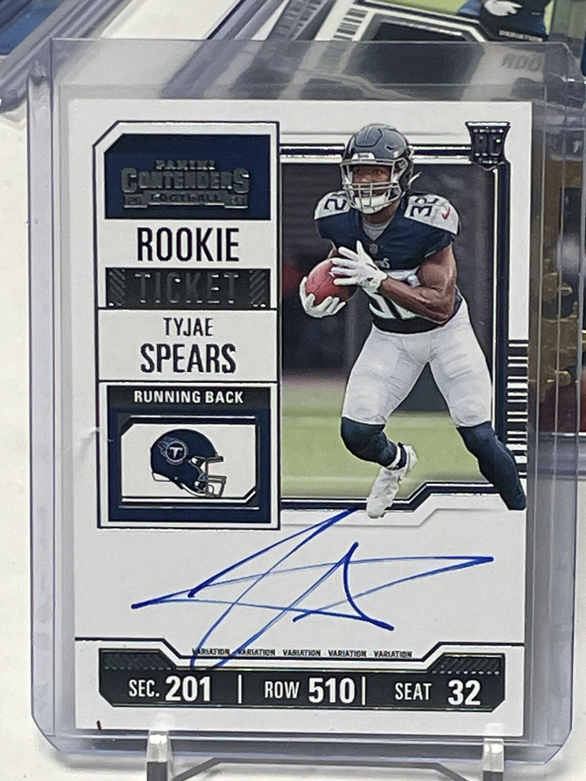 2023 Panini Contenders Football Tyjae Spears Rookie Ticket RC AUTO RPS On Card