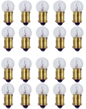20x 57 Light Bulb Miniature Gauge Cluster Instrument Panel 12v G-4.5 BA9S GE Lot