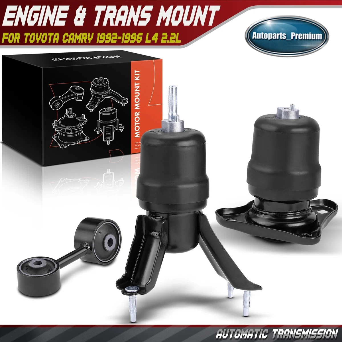 lemohoney03　0916 3xEngine Motor & Torque Strut Mount for Toyota Camry 1992-1996 L4