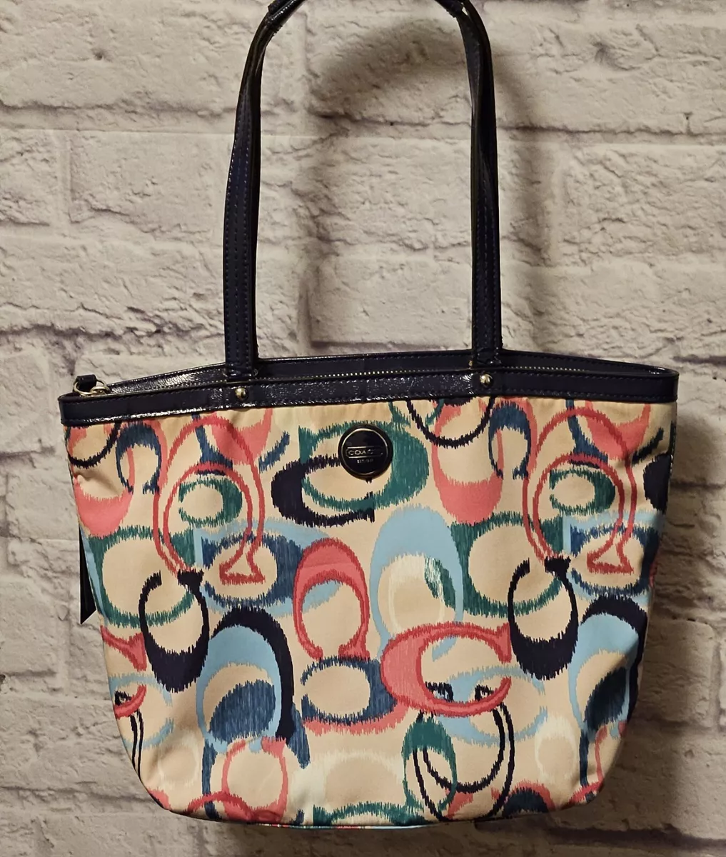 COACH Signature Logo Multicolor Purse Handbag eBay