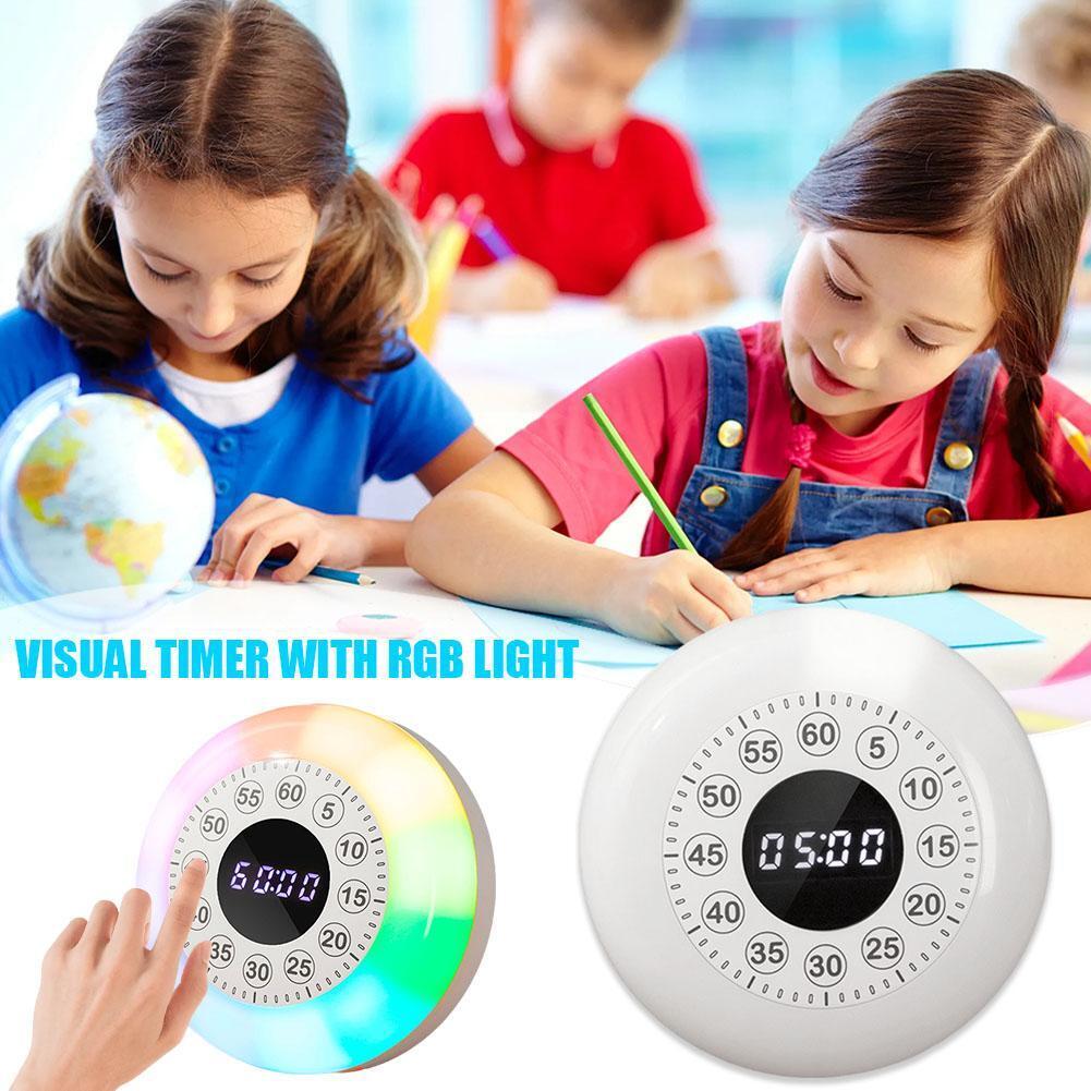 Visual Timer Silent Classroom Timer with Night Light, 60 Minutes Countdown  Timer for Kids and Adults, Time Management Tool (Blue)