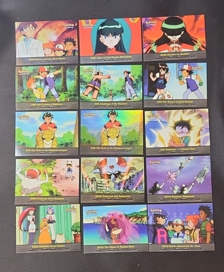 Lot Of 15 Pokemon 2000 Topps TV Episode Ep Cards I Choose You Pokemon  League #1