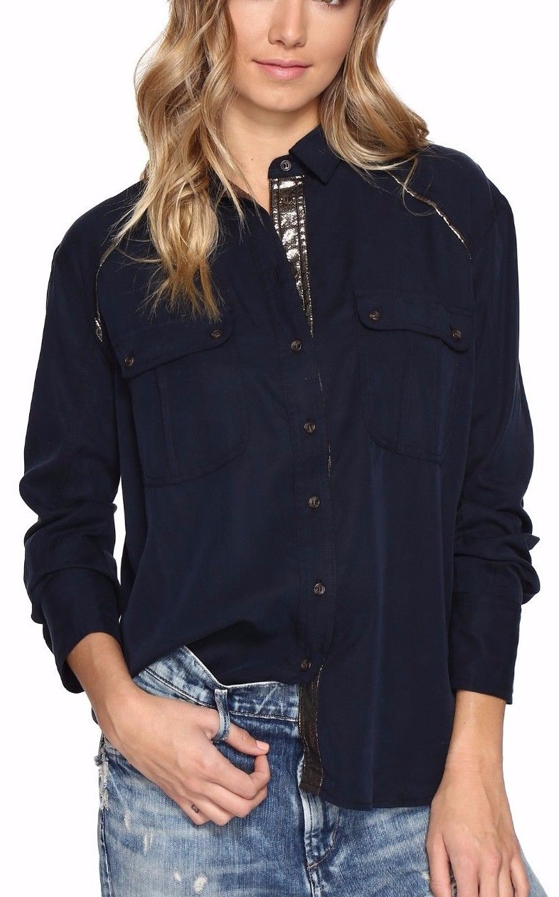 OB553521 OB553521 OB553521 fuera del campus Metálico Free People-Detalle camisa de mangas largas en Azul Marino 187696 OB553521 OB553521 OB553521 fuera del campus Metálico Free People-Detalle camisa de mangas largas en Azul Marino 187696