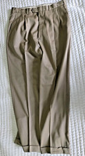 JB Britches Nordstrom Mens 36x32 Pleated cuff 100 Wool Dress Slacks