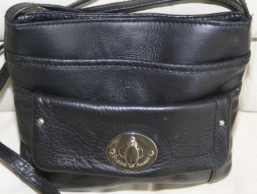 etienne aigner black leather cross body organizer handbag
