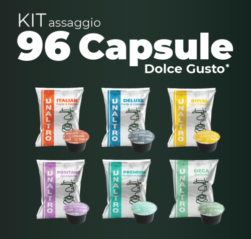 Kit Assaggio capsule DOLCE GUSTO compatibili- confezione da 96  UNALTRO Caffè - Foto 1 di 2