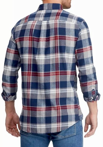 NWT CHAPS MENS SIZE XXL PERFORMANCE FLANNEL PLAID BUTTON UP SHIRT MSRP $55.00 - Picture 2 of 9