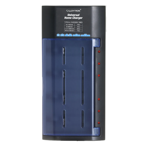 Cargador de batería Lloytron para baterías recargables tipo AAA C D 9v PP3 Ni-Mh - Imagen 11 de 12
