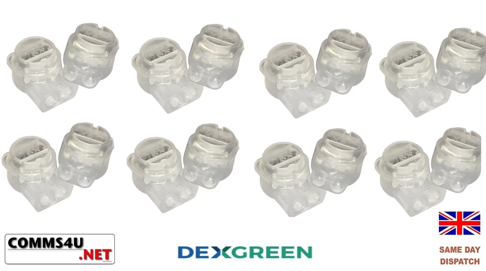 Dexgreen 2 Wire Gel Jelly Crimp Connectors 1- 500 Piece 8A Watertight also 4 LED
