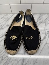 Alpargatas Jason Polan For Soludos Black Eye Wink, talla 10 para mujer’s