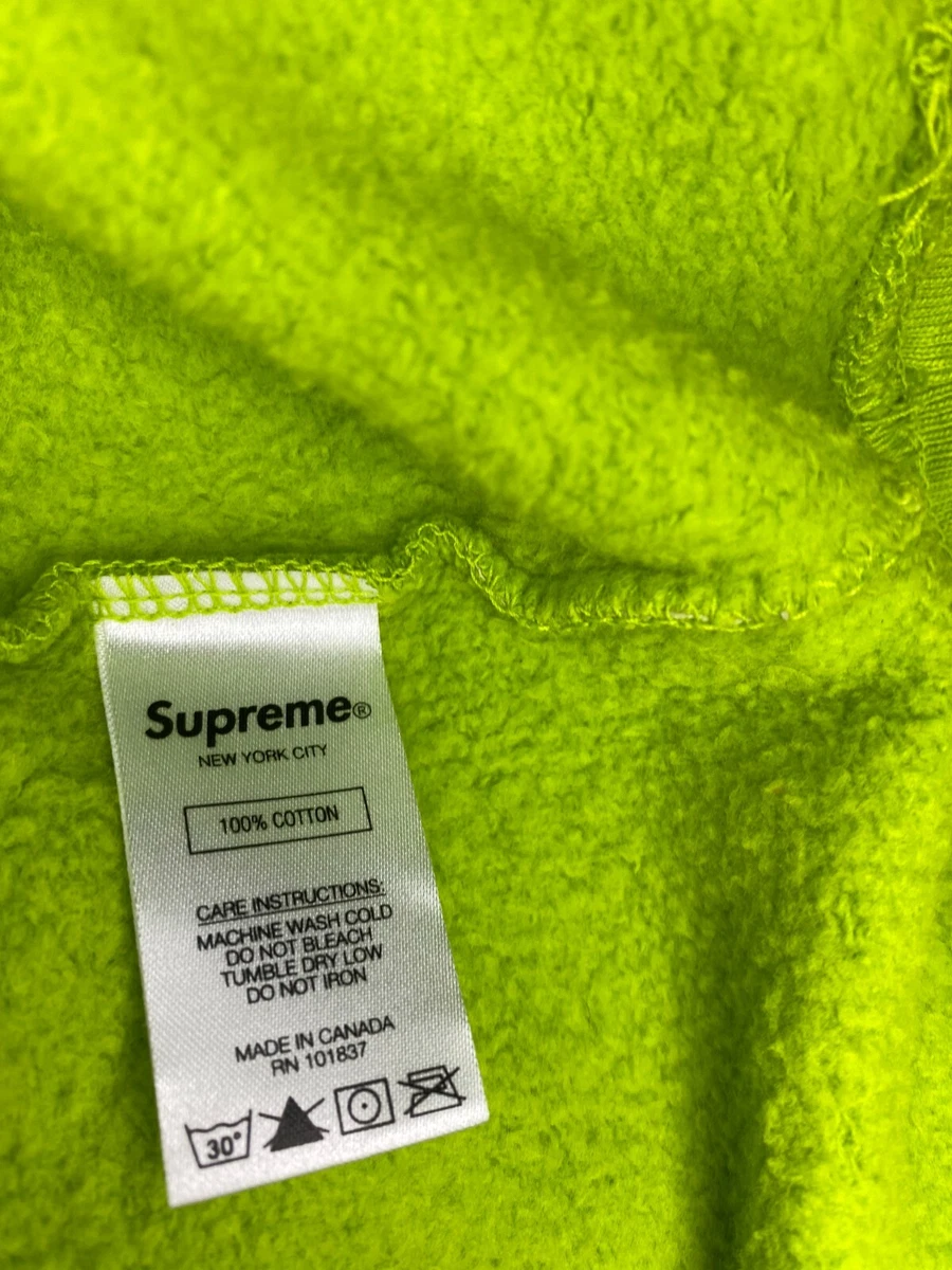 Supreme Cut Out Box Logo Crewneck Acid Green M BOGO BOX LOGO