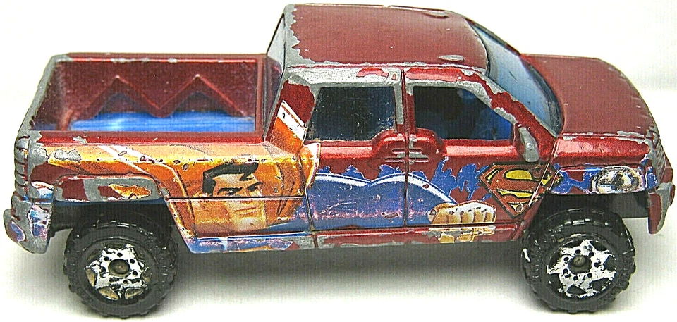 Camioneta Matchbox GMC Terradyne Superman DC Comics 2001 1:77 roja diecast 3" Foto 4 de 4