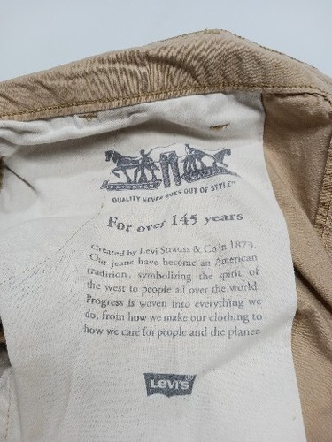 Pantaloncini cargo Levis Strauss marca due cavalli uomo 38 beige 9” cuciture interne ottime condizioni - Foto 10 di 10