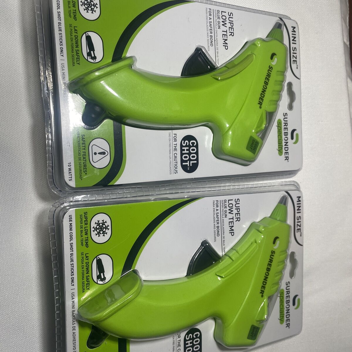 Super Low-Temp Cool Shot Mini Glue Gun-Lime Green, Set Of 2