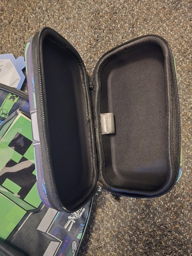 Minecraft Creeper 17" Backpack Set Clear Pocket Pencil Box, Keychain Set NWT - Picture 3 of 8