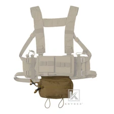 KRYDEX Tactical Drop Dump Pouch SACK Pack Bag For Vest Chest Rig Coyote Brown