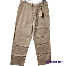 CHAPS True American Chino Tan 33x32 100 Cotton NEW Flat front