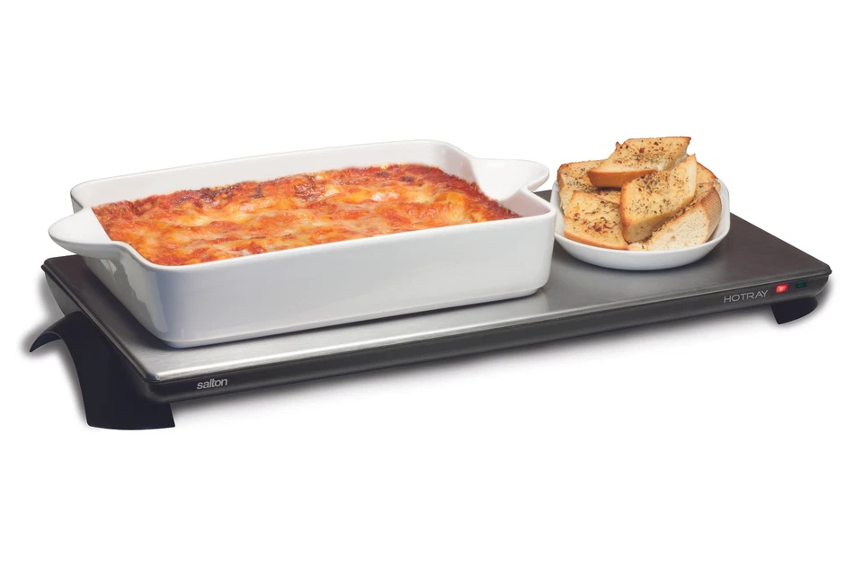 Bandeja de calentamiento eléctrica Salton con control automático de temperatura, mantiene los alimentos calientes Foto 2 de 4