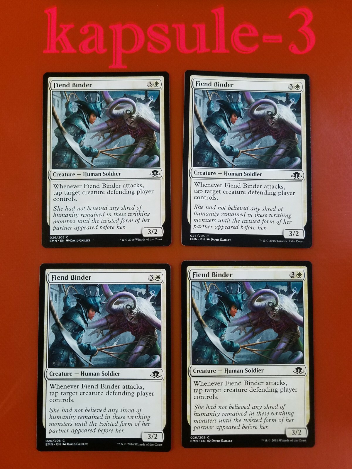 4x Fiend Binder | Eldritch Moon | MTG Magic Cards