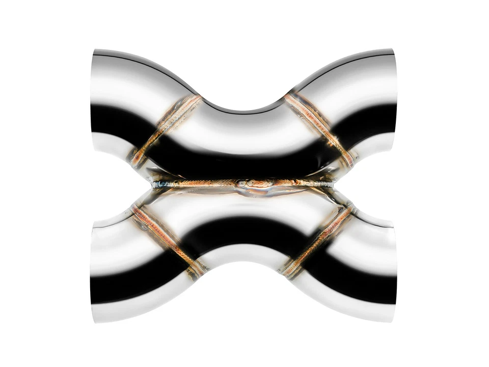 Tuyau d'échappement en acier inoxydable 60 mm X tuyau X-Pipe interférence sys... - Photo 2/3