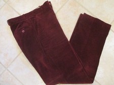 Vintage 80s Corduroy Pants Size 9 junior MOM burgundy 3 pockets 26 inch waist