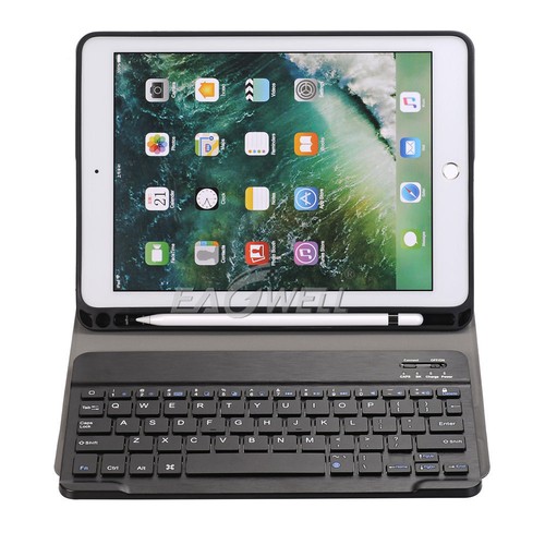 For iPad Air 10.5 2019 Bluetooth Keyboard Stand Leather Case WITH Pencil Holder - Picture 28 of 40